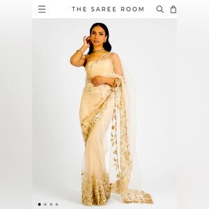 Easy Drape Champagne Saree/ Sari